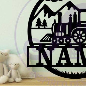 Intra απο ξύλο plywood 3mm-4mm πάχος – Πρότυπο κοπής με λέιζερ Sin Name Train Δίασταση  20x20 cm INTRAFABR-98627356 - Image 2