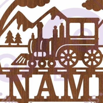 Intra απο ξύλο plywood 3mm-4mm πάχος – Πρότυπο κοπής με λέιζερ Sin Name Train Δίασταση  20x20 cm INTRAFABR-98627356 - Image 4