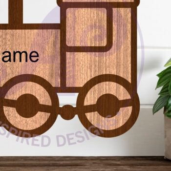 Intra απο ξύλο plywood 3mm-4mm πάχος – Περίγραμμα τρένου δύο επιπέδων όνομα τοίχου Δίασταση  40x30 cm INTRAFABR-110875731 - Image 2