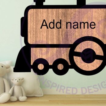 Intra απο ξύλο plywood 3mm-4mm πάχος – Περίγραμμα τρένου δύο επιπέδων όνομα τοίχου Δίασταση  40x30 cm INTRAFABR-110875731 - Image 3