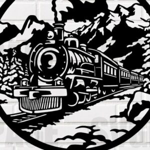 Intra απο ξύλο plywood 3mm-4mm πάχος – Train Riding in Mountains Δίασταση  20x20 cm INTRAFABR-115222432