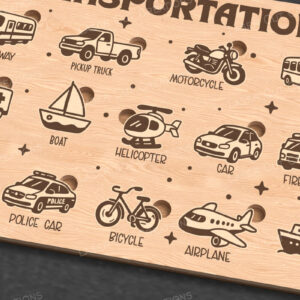 Intra απο ξύλο plywood 3mm-4mm πάχος – Παζλ μεταφοράς για παιδιά - Δίασταση 20x20 cm INTRAFABR-123160688