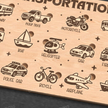 Intra απο ξύλο plywood 3mm-4mm πάχος – Παζλ μεταφοράς για παιδιά - Δίασταση  20x20 cm INTRAFABR-123160688 - Image 1