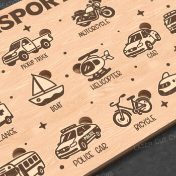 Intra απο ξύλο plywood 3mm-4mm πάχος – Παζλ μεταφοράς για παιδιά - Δίασταση  20x20 cm INTRAFABR-123160688 - Image 2