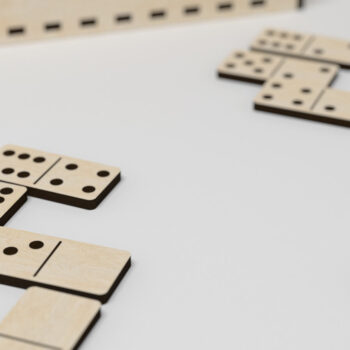 Intra απο ξύλο plywood 3mm-4mm πάχος – Travel Dominos Set Game Δίασταση  20x20 cm INTRAFABR-25264327 - Image 3