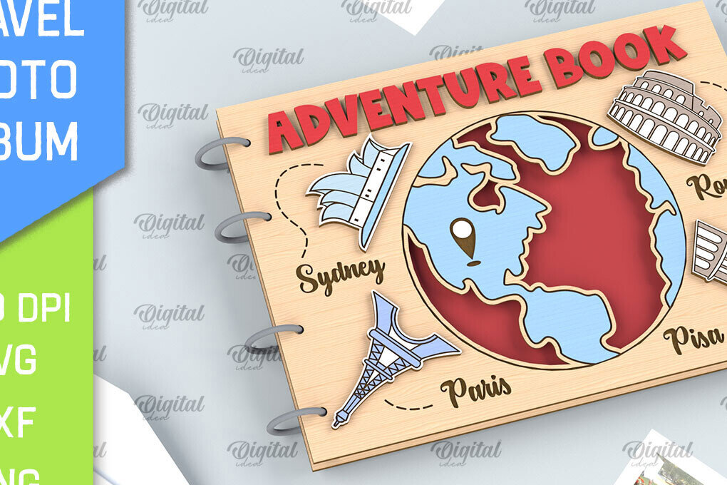 Intra απο ξύλο plywood 3mm-4mm πάχος – Ταξιδιωτικό άλμπουμ φωτογραφιών με λέιζερ Δίασταση  20x20 cm INTRAFABR-99195168