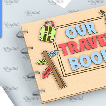 Intra απο ξύλο plywood 3mm-4mm πάχος – Ταξιδιωτικό άλμπουμ φωτογραφιών με λέιζερ Δίασταση  20x20 cm INTRAFABR-99195199 - Image 1