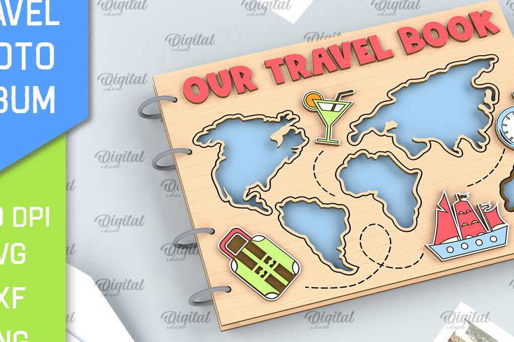 Intra απο ξύλο plywood 3mm-4mm πάχος – Ταξιδιωτικό άλμπουμ φωτογραφιών με λέιζερ Δίασταση  20x20 cm INTRAFABR-99195082