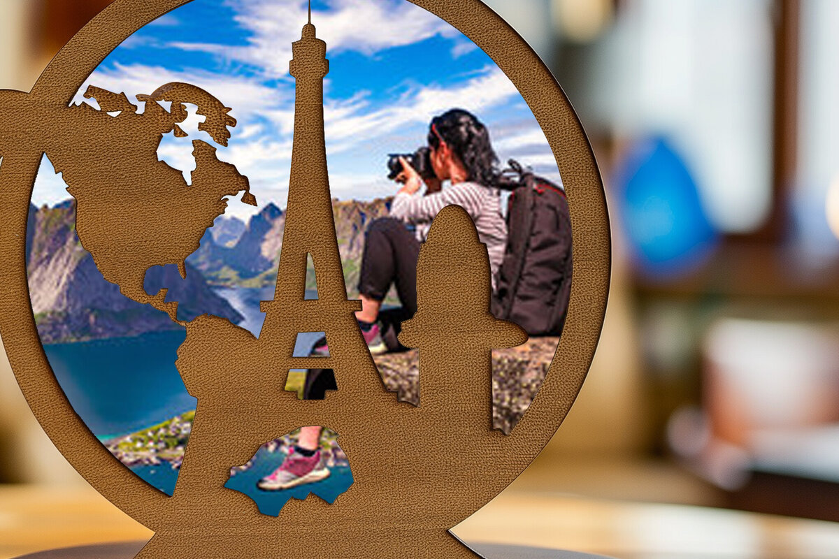 Intra απο ξύλο plywood 3mm-4mm πάχος – Κορνίζα ταξιδιού με Cut Fil Δίασταση  20x20 cm INTRAFABR-99755591