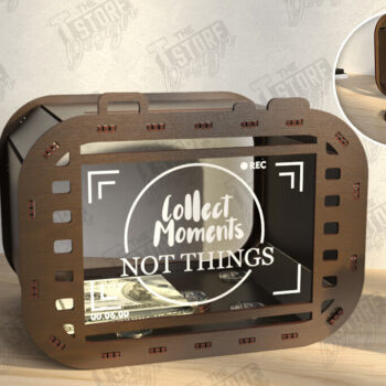 Intra απο ξύλο plywood 3mm-4mm πάχος – Travel Piggy Bank | Διακοπές Δίασταση  20x20 cm INTRAFABR-122385165 - Image 1