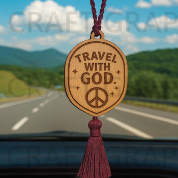 Intra απο ξύλο plywood 3mm-4mm πάχος – Ταξιδέψτε με την κρεμάστρα αυτοκινήτου με λέιζερ Θεό Δίασταση  20x20 cm INTRAFABR-124432860 - Image 1