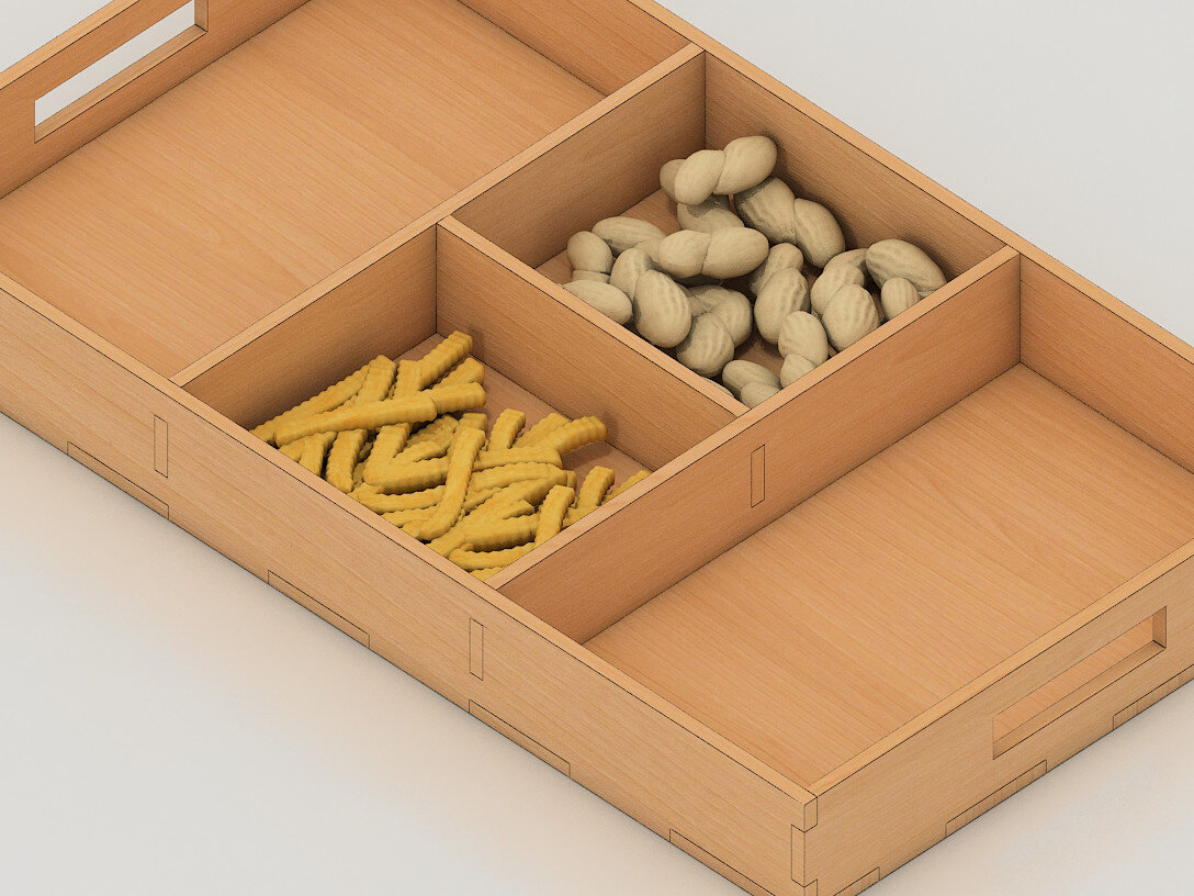 Intra απο ξύλο plywood 3mm-4mm πάχος – Δίσκος Διαφορετικά παχιά αρχεία κοπής λέιζερ 080 Δίασταση  20x20 cm INTRAFABR-60982340