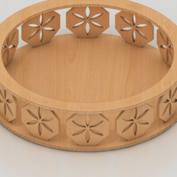 Intra απο ξύλο plywood 3mm-4mm πάχος –  διαφορετικού πάχους δίσκου 104 Δίασταση  20x20 cm INTRAFABR-60960774 - Image 4