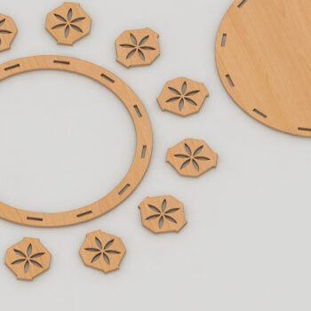 Intra απο ξύλο plywood 3mm-4mm πάχος –  διαφορετικού πάχους δίσκου 104 Δίασταση  20x20 cm INTRAFABR-60960774 - Image 5