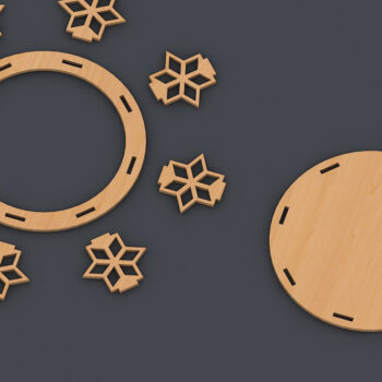 Intra απο ξύλο plywood 3mm-4mm πάχος – Tray Files - Ellipse Wood Tray Δίασταση  20x20 cm INTRAFABR-60959733 - Image 2