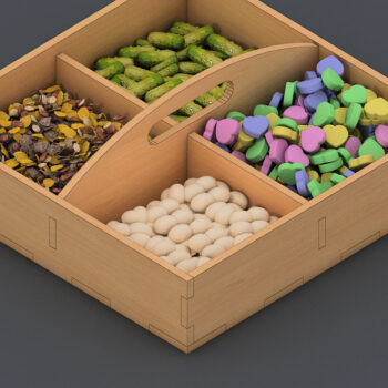 Intra απο ξύλο plywood 3mm-4mm πάχος – Αρχεία κοπής με λέιζερ πολλαπλού πάχους δίσκου Δίασταση  20x20 cm INTRAFABR-60983646 - Image 2