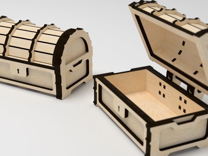 Intra απο ξύλο plywood 3mm-4mm πάχος – Σεντούκι θησαυρού Δίασταση  20x20 cm INTRAFABR-33686693