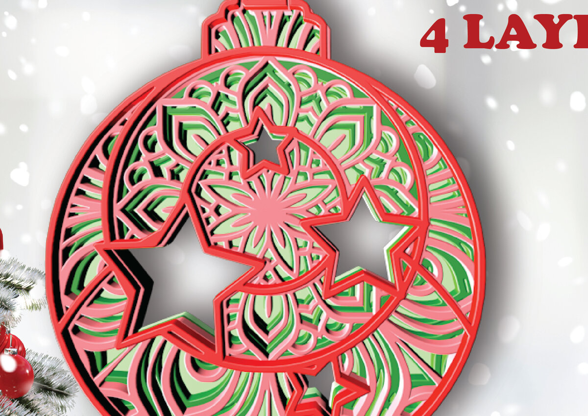 Intra απο ξύλο plywood 3mm-4mm πάχος – Tree Ball Star , 4 στρώσεων Δίασταση  20x20 cm INTRAFABR-30716958