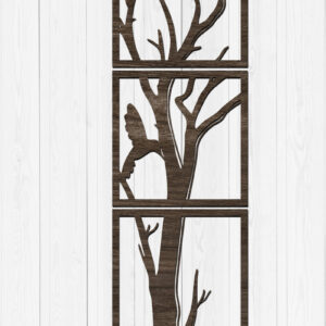 Intra απο ξύλο plywood 3mm-4mm πάχος – Πάνελ τέχνης τοίχου Tree & Bird - Δίασταση  40x30 cm INTRAFABR-117564781