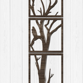 Intra απο ξύλο plywood 3mm-4mm πάχος – Πάνελ τέχνης τοίχου Tree & Bird - Δίασταση  40x30 cm INTRAFABR-117564781 - Image 1