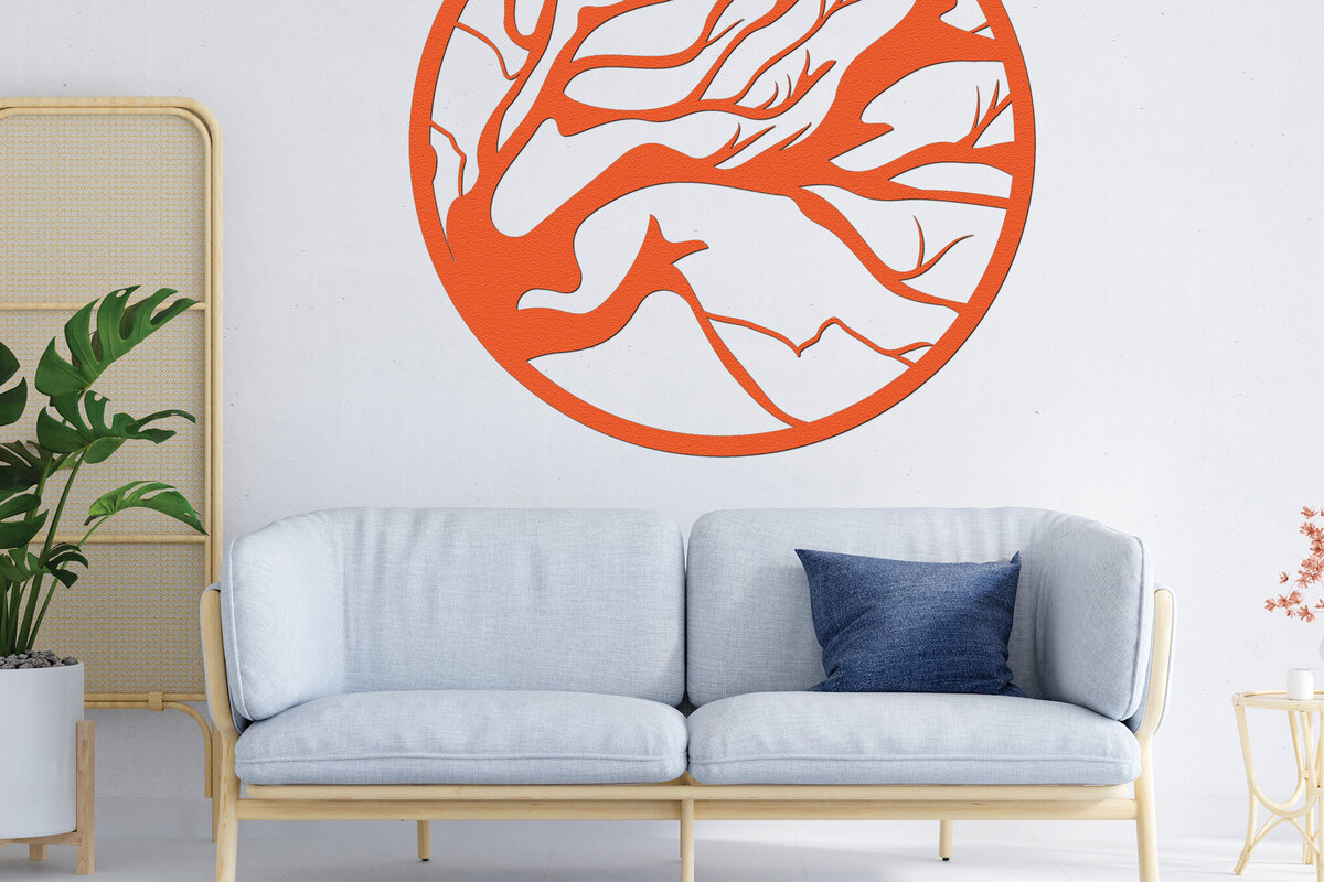 Intra απο ξύλο plywood 3mm-4mm πάχος –  κοπής χαρτιού με λέιζερ κλαδιά δέντρων 1 Δίασταση  20x20 cm INTRAFABR-77297955