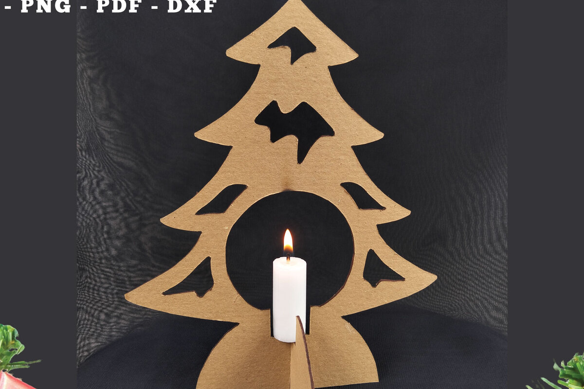 Intra απο ξύλο plywood 3mm-4mm πάχος – Κηροπήγιο δέντρου με Δίασταση  20x20 cm INTRAFABR-112768404