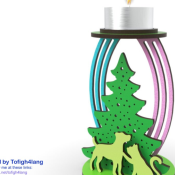 Intra απο ξύλο plywood 3mm-4mm πάχος – Χριστουγεννιάτικο κερί δέντρου, Δίασταση  20x20 cm INTRAFABR-79567352 - Image 3