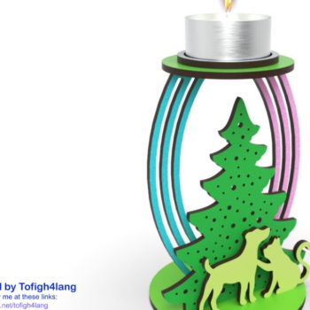 Intra απο ξύλο plywood 3mm-4mm πάχος – Χριστουγεννιάτικο κερί δέντρου, Δίασταση  20x20 cm INTRAFABR-79567352 - Image 5