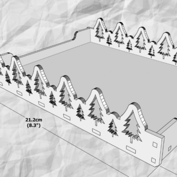 Intra απο ξύλο plywood 3mm-4mm πάχος – Χριστουγεννιάτικος δίσκος σερβιρίσματος δέντρου, Δίασταση  20x20 cm INTRAFABR-80983823 - Image 6