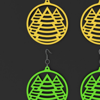 Intra απο ξύλο plywood 3mm-4mm πάχος – Δέντρο, Χριστουγεννιάτικο, Σκουλαρίκια, Δίασταση  5x5 cm INTRAFABR-81778226 - Image 2