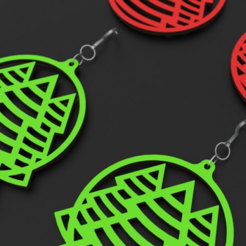 Intra απο ξύλο plywood 3mm-4mm πάχος – Δέντρο, Χριστουγεννιάτικο, Σκουλαρίκια, Δίασταση  5x5 cm INTRAFABR-81778226 - Image 4