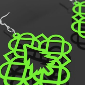 Intra απο ξύλο plywood 3mm-4mm πάχος – Δέντρο Χριστουγεννιάτικα Σκουλαρίκια Κοπή λέιζερ Δίασταση  5x5 cm INTRAFABR-80908436 - Image 3