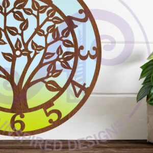 Intra απο ξύλο plywood 3mm-4mm πάχος – Αρχεία αποκοπής λέιζερ ρολογιού δέντρου, αρχείο Δίασταση 20x20 cm INTRAFABR-102741972