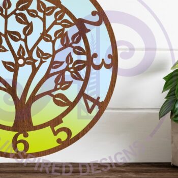 Intra απο ξύλο plywood 3mm-4mm πάχος – Αρχεία αποκοπής λέιζερ ρολογιού δέντρου, αρχείο Δίασταση  20x20 cm INTRAFABR-102741972 - Image 1