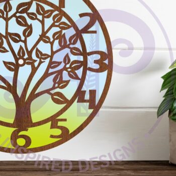 Intra απο ξύλο plywood 3mm-4mm πάχος – Αρχεία αποκοπής λέιζερ ρολογιού δέντρου, αρχείο Δίασταση  20x20 cm INTRAFABR-102741972 - Image 2