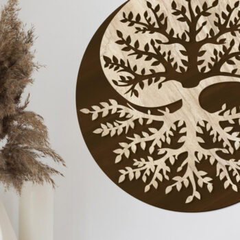 Intra απο ξύλο plywood 3mm-4mm πάχος – Διακοσμητικό πάνελ κοπής δέντρου με λέιζερ Δίασταση  40x30 cm INTRAFABR-92288224 - Image 1