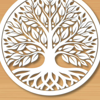 Intra απο ξύλο plywood 3mm-4mm πάχος –  κοπής με λέιζερ δέντρου 1 Δίασταση  20x20 cm INTRAFABR-122936185 - Image 1