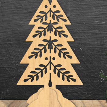 Intra απο ξύλο plywood 3mm-4mm πάχος – Διακόσμηση σπιτιού με λέιζερ δέντρο 2 Δίασταση  20x20 cm INTRAFABR-112790464 - Image 1