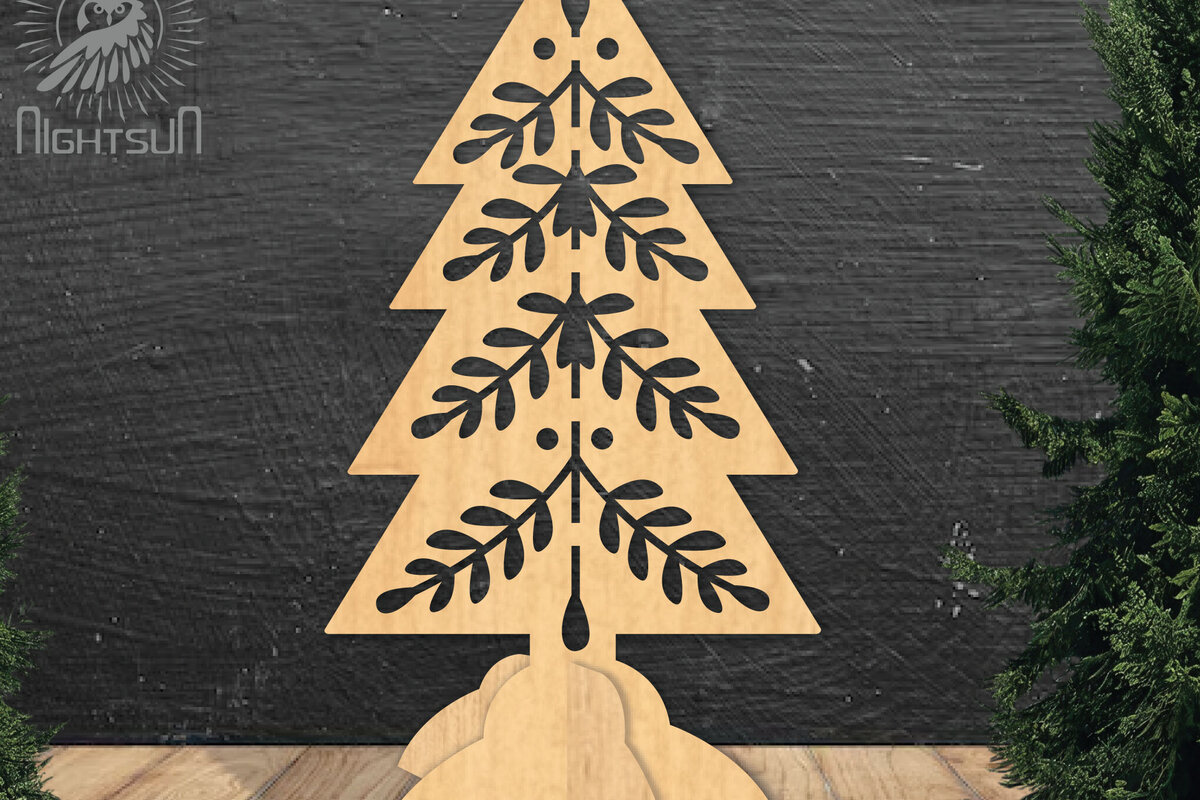 Intra απο ξύλο plywood 3mm-4mm πάχος – Διακόσμηση σπιτιού με λέιζερ δέντρο 2 Δίασταση  20x20 cm INTRAFABR-112790464