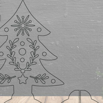 Intra απο ξύλο plywood 3mm-4mm πάχος – Tree Διακόσμηση σπιτιού 4 Δίασταση  20x20 cm INTRAFABR-112790504 - Image 2