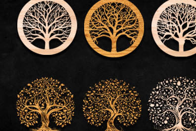 Intra απο ξύλο plywood 3mm-4mm πάχος – Δέσμη κοπής με λέιζερ δέντρου Δίασταση  20x20 cm INTRAFABR-97157377