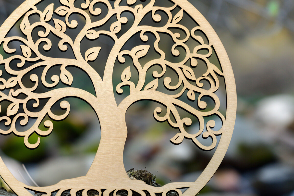 Intra απο ξύλο plywood 3mm-4mm πάχος – Αρχείο αποκοπής με λέιζερ δέντρου Δίασταση  20x20 cm INTRAFABR-92342380