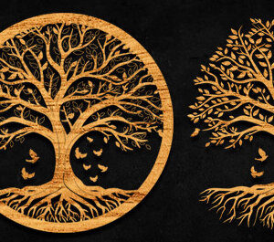 Intra απο ξύλο plywood 3mm-4mm πάχος – Αρχείο CUT Cut Tree Δίασταση  20x20 cm INTRAFABR-97359215