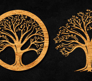 Intra απο ξύλο plywood 3mm-4mm πάχος – Αρχείο CUT Cut Tree Δίασταση  20x20 cm INTRAFABR-99084207