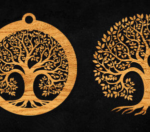 Intra απο ξύλο plywood 3mm-4mm πάχος – Αρχείο CUT Cut Tree Δίασταση  20x20 cm INTRAFABR-99119811