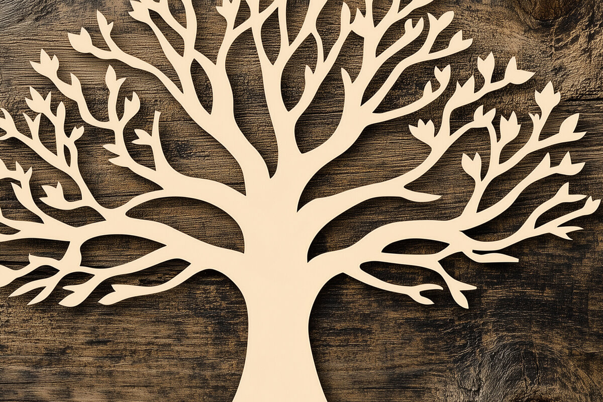 Intra απο ξύλο plywood 3mm-4mm πάχος – Αρχείο αποκοπής με λέιζερ δέντρου Δίασταση  20x20 cm INTRAFABR-111584571