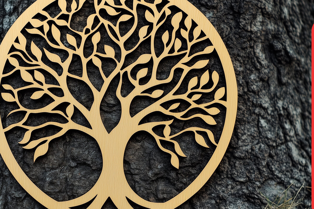 Intra απο ξύλο plywood 3mm-4mm πάχος – Αρχείο αποκοπής με λέιζερ δέντρου Δίασταση  20x20 cm INTRAFABR-111608259