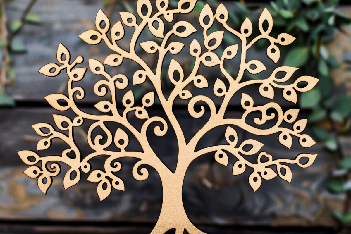 Intra απο ξύλο plywood 3mm-4mm πάχος – Αρχείο αποκοπής με λέιζερ δέντρου Δίασταση  20x20 cm INTRAFABR-92337516