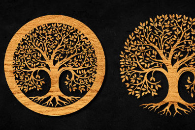 Intra απο ξύλο plywood 3mm-4mm πάχος – Πακέτο αρχείου Cut Cut Tree Δίασταση  20x20 cm INTRAFABR-99119878