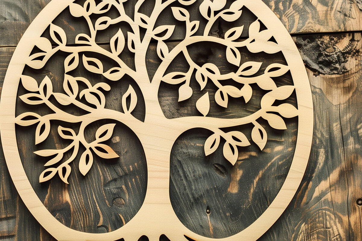 Intra απο ξύλο plywood 3mm-4mm πάχος – Αρχείο αποκοπής με λέιζερ δέντρου Δίασταση  20x20 cm INTRAFABR-92305787